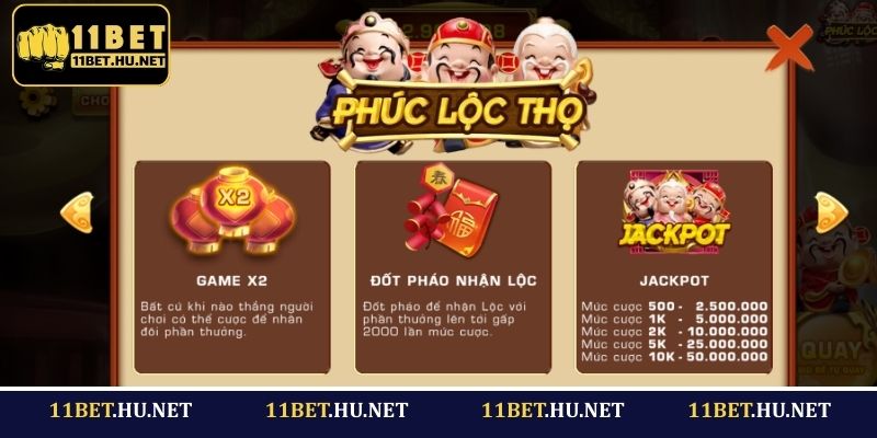 Các tính năng đặc biệt trong nổ hũ Phúc Lộc Thọ 11BET